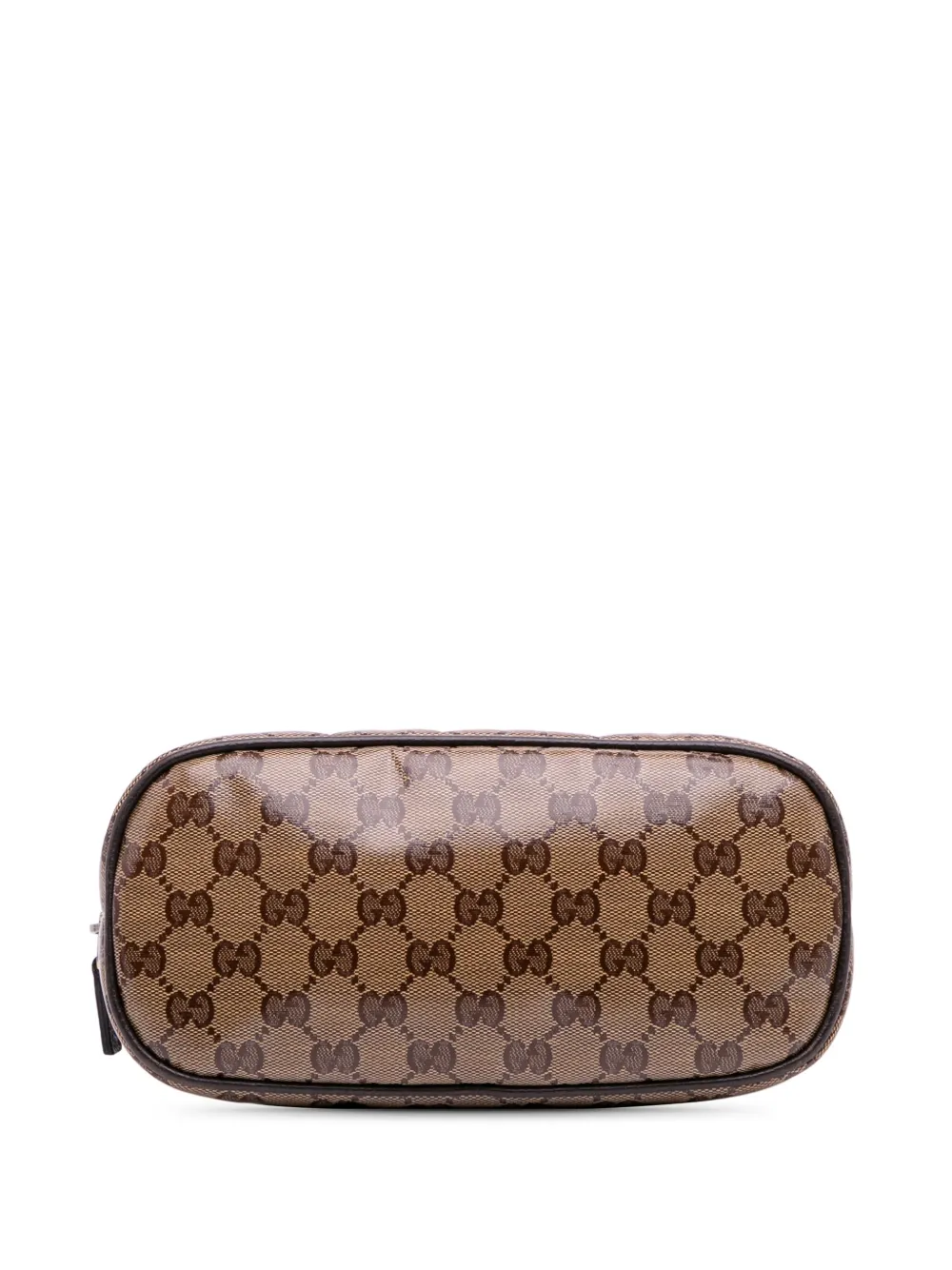 Pre-owned Gucci 2016-2025 Mini Gg Crystal Dome Satchel In Brown