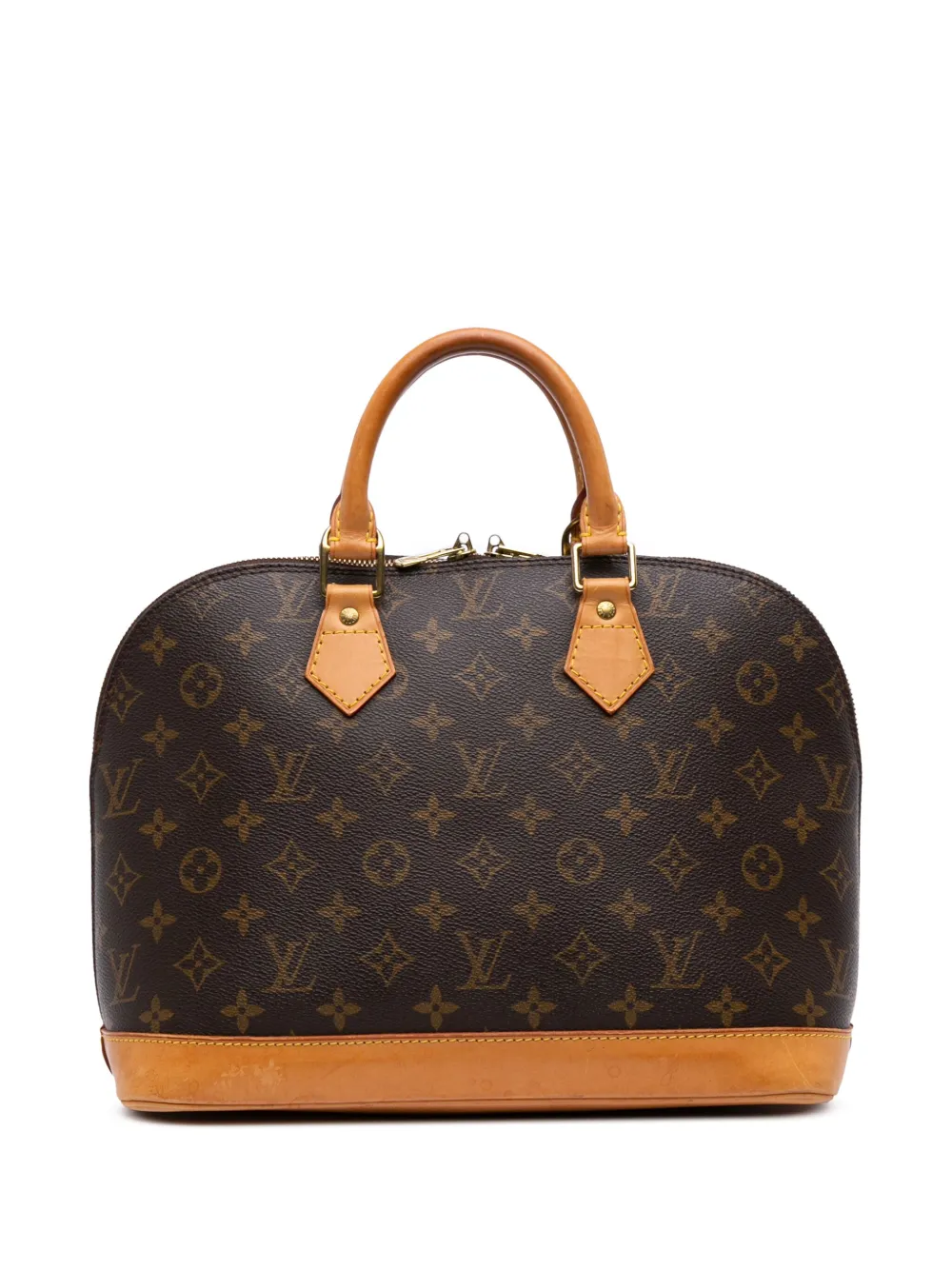 Pre-owned Louis Vuitton 2001 Monogram Alma Pm Handbag In Brown