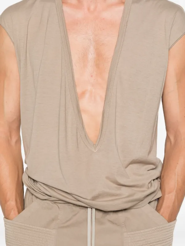 FOG TANK タンクトップ RICK OWENS Dylan Tシャツ Rick Owens Dylan T-Shirt in Cream | LN-CC