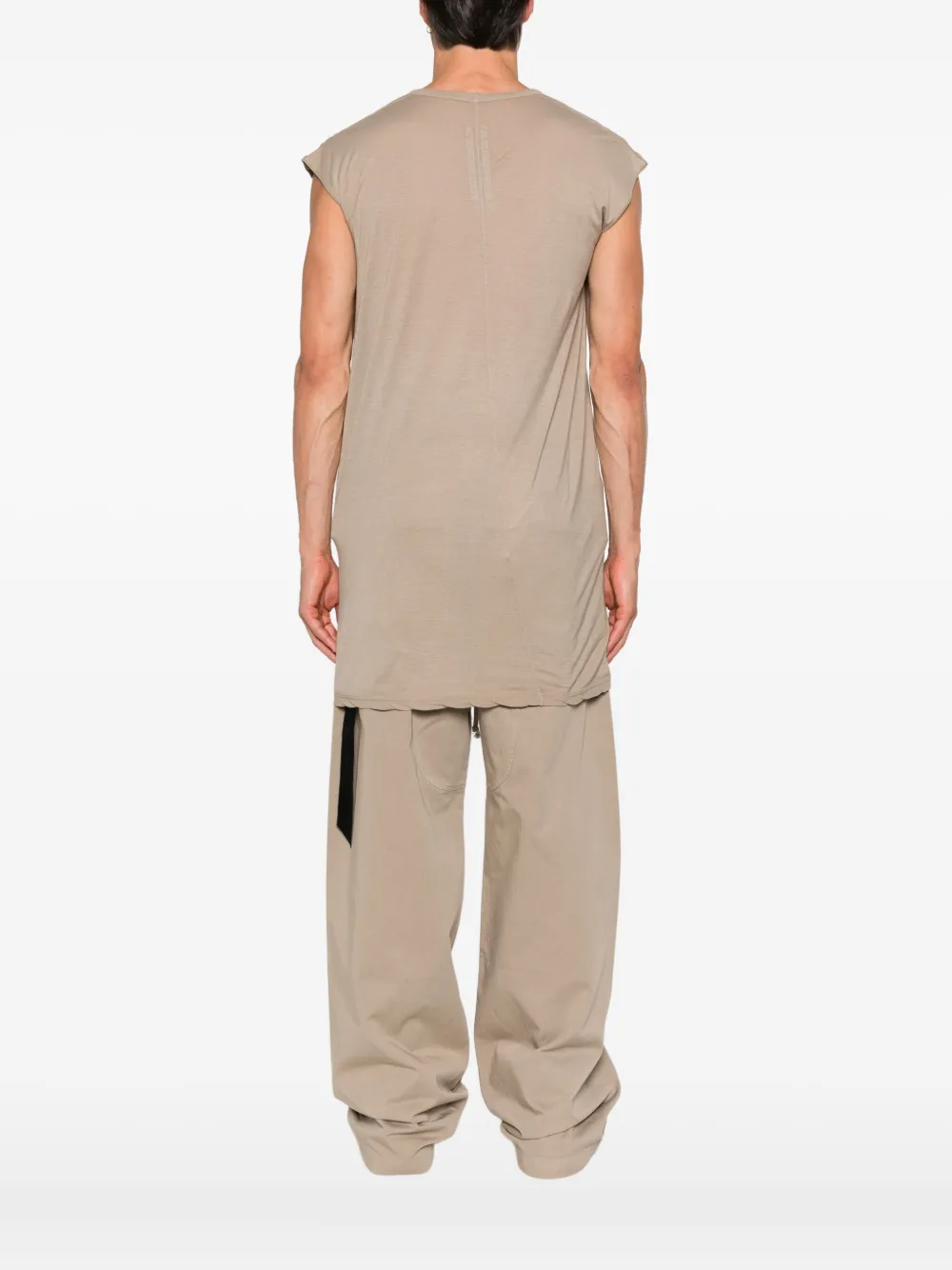 Rick Owens DRKSHDW Dylan plunge-neck sleeveless T-shirt Beige