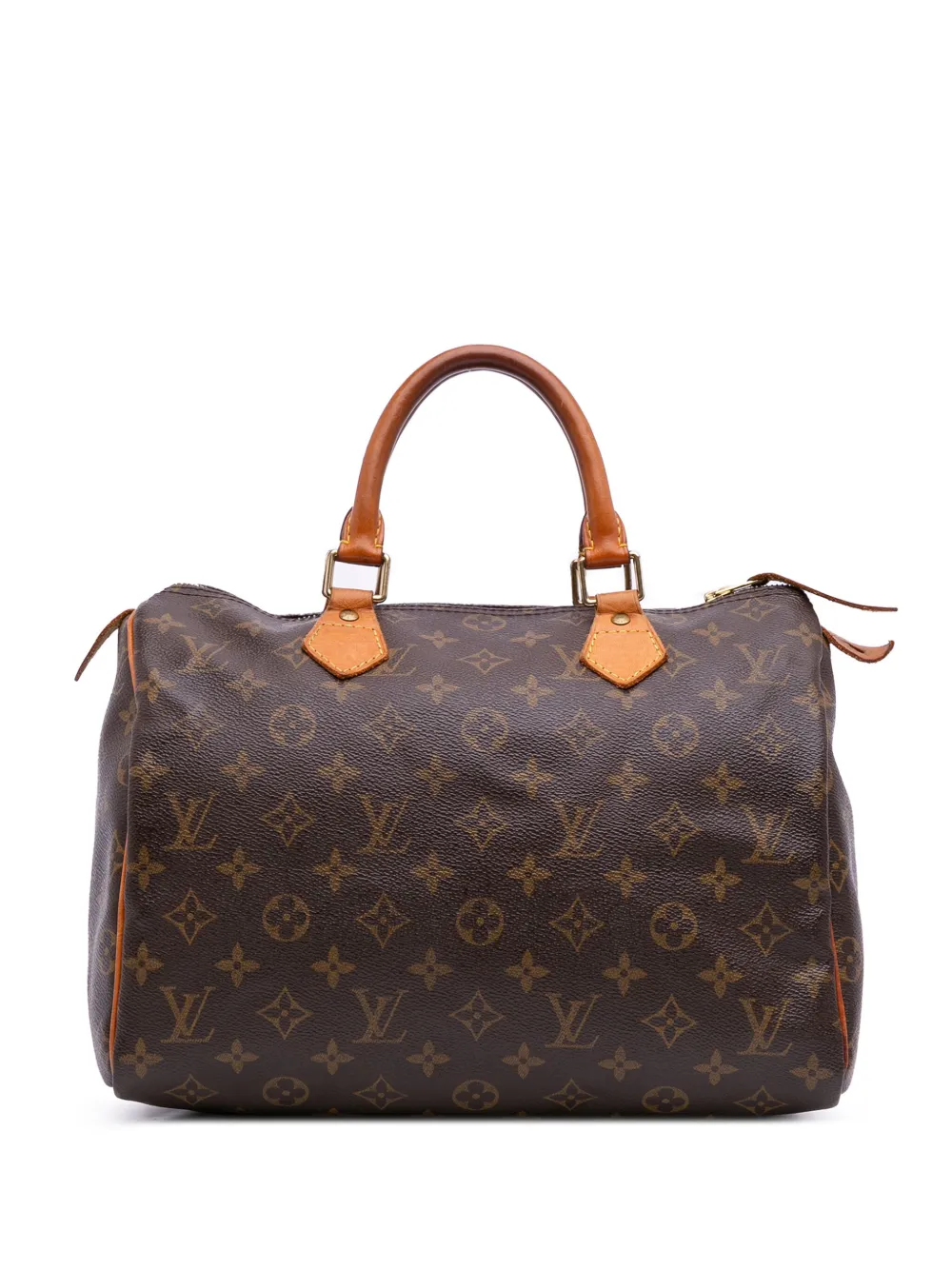 Pre-owned Louis Vuitton 2004 Monogram Speedy 30 Boston Bag In Brown