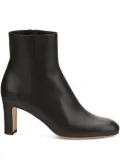 AGL block-heel leather ankle boots - Brown