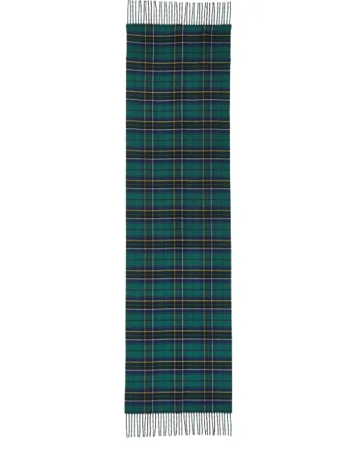 Écharpe frangée à motif tartan - Alexander McQueen - Modalova