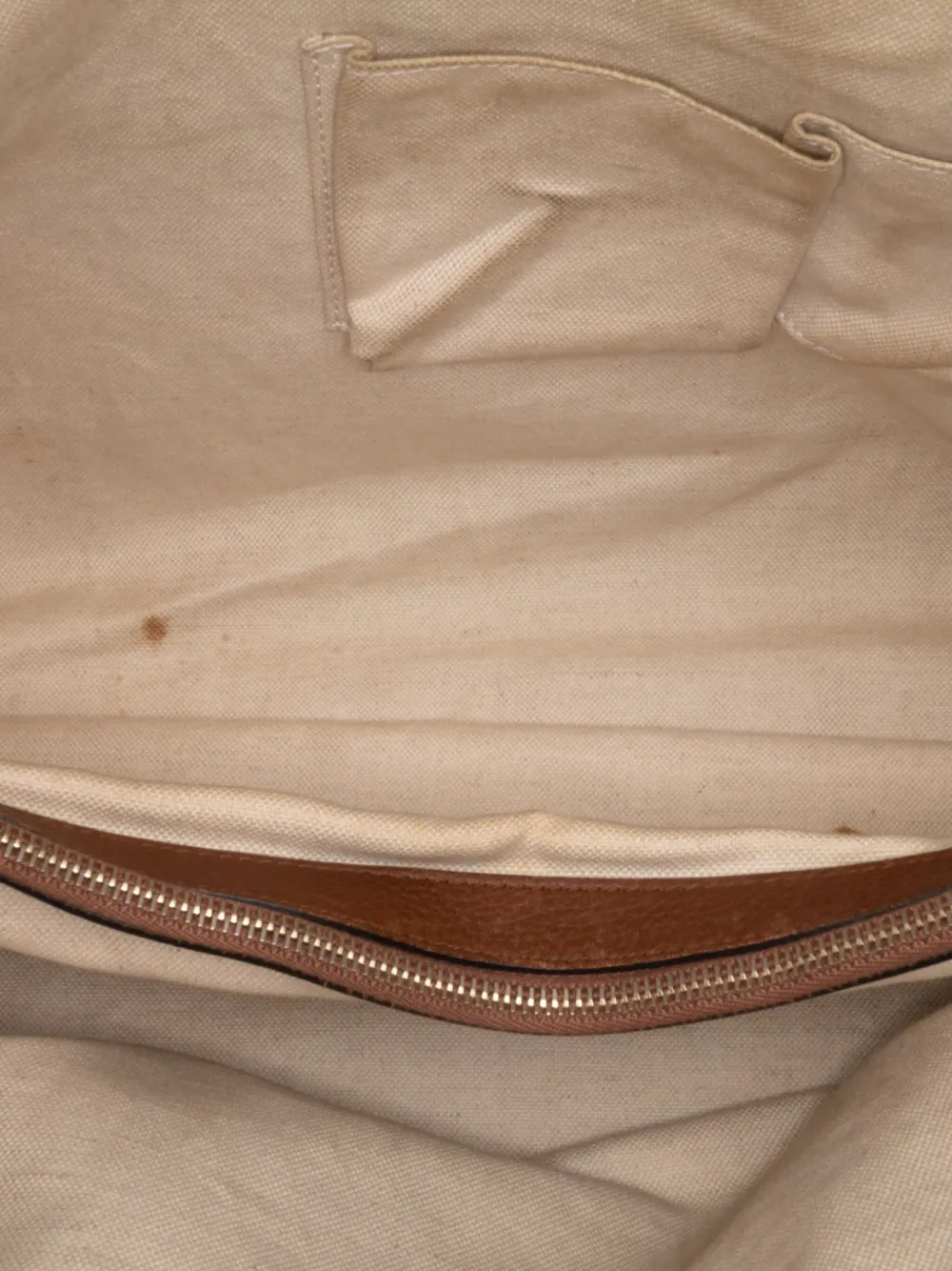 Pre-owned Gucci 2016-2025 Medium Gg Canvas Bella Tote Bag In Brown