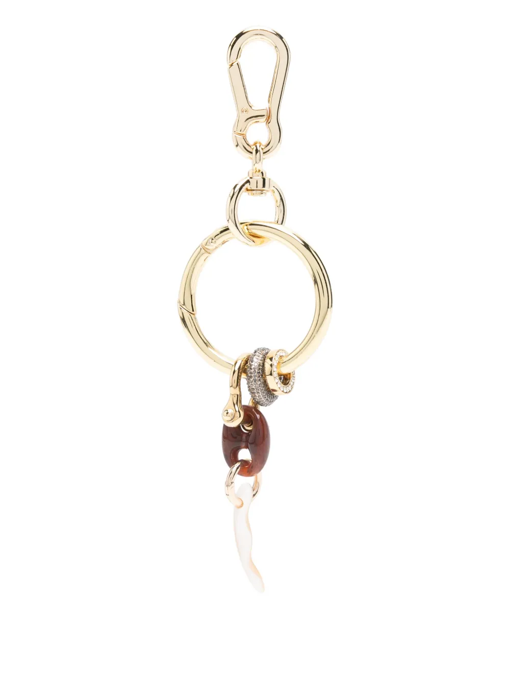 Benedetta Bruzziches charm-embellishment keyring Goud
