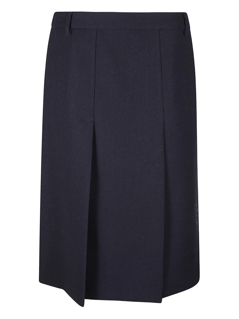 Prada pleated belt loops skirt - Blauw