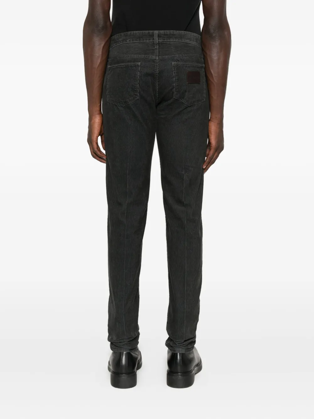 Emporio Armani Ribfluwelen broek Grijs