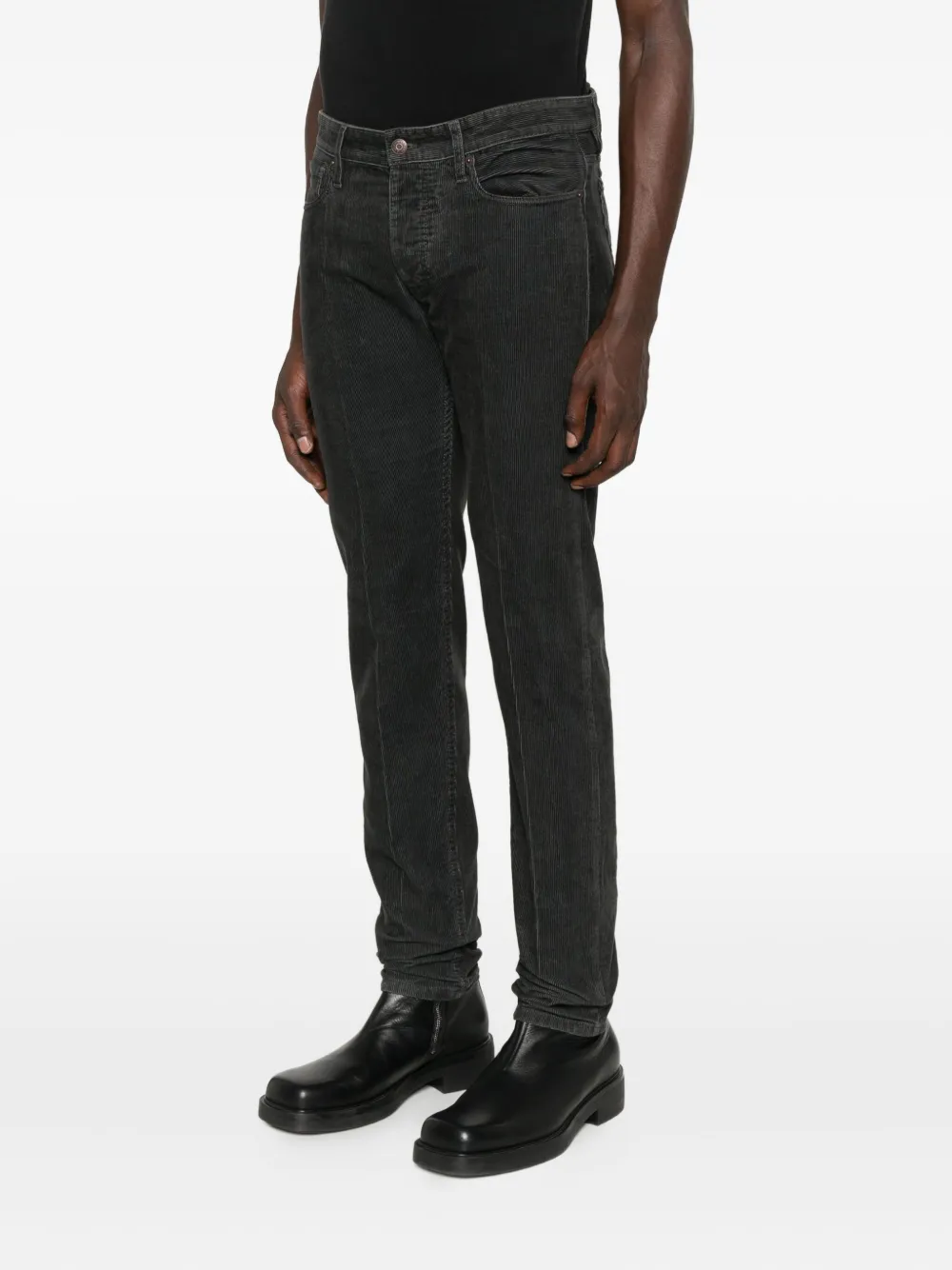 Emporio Armani Ribfluwelen broek Grijs