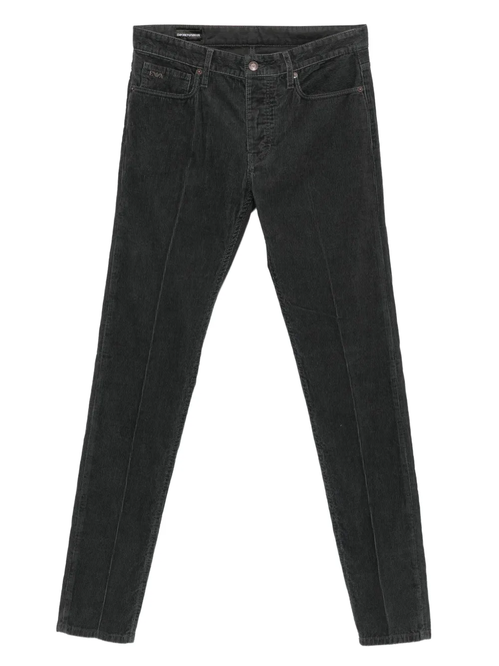 Emporio Armani Ribfluwelen broek Grijs