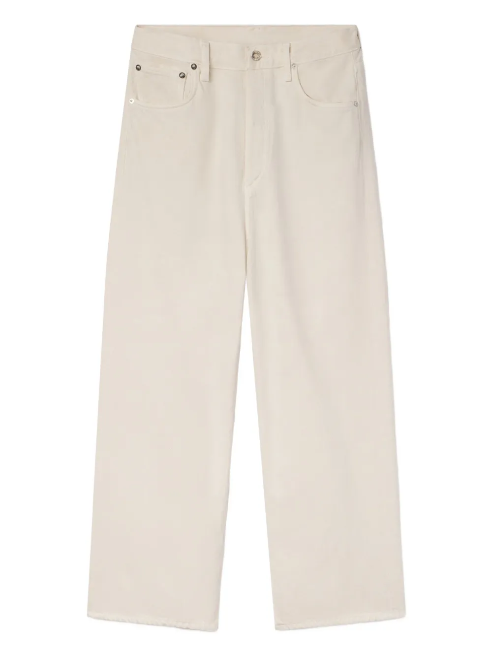 frayed-hem jeans