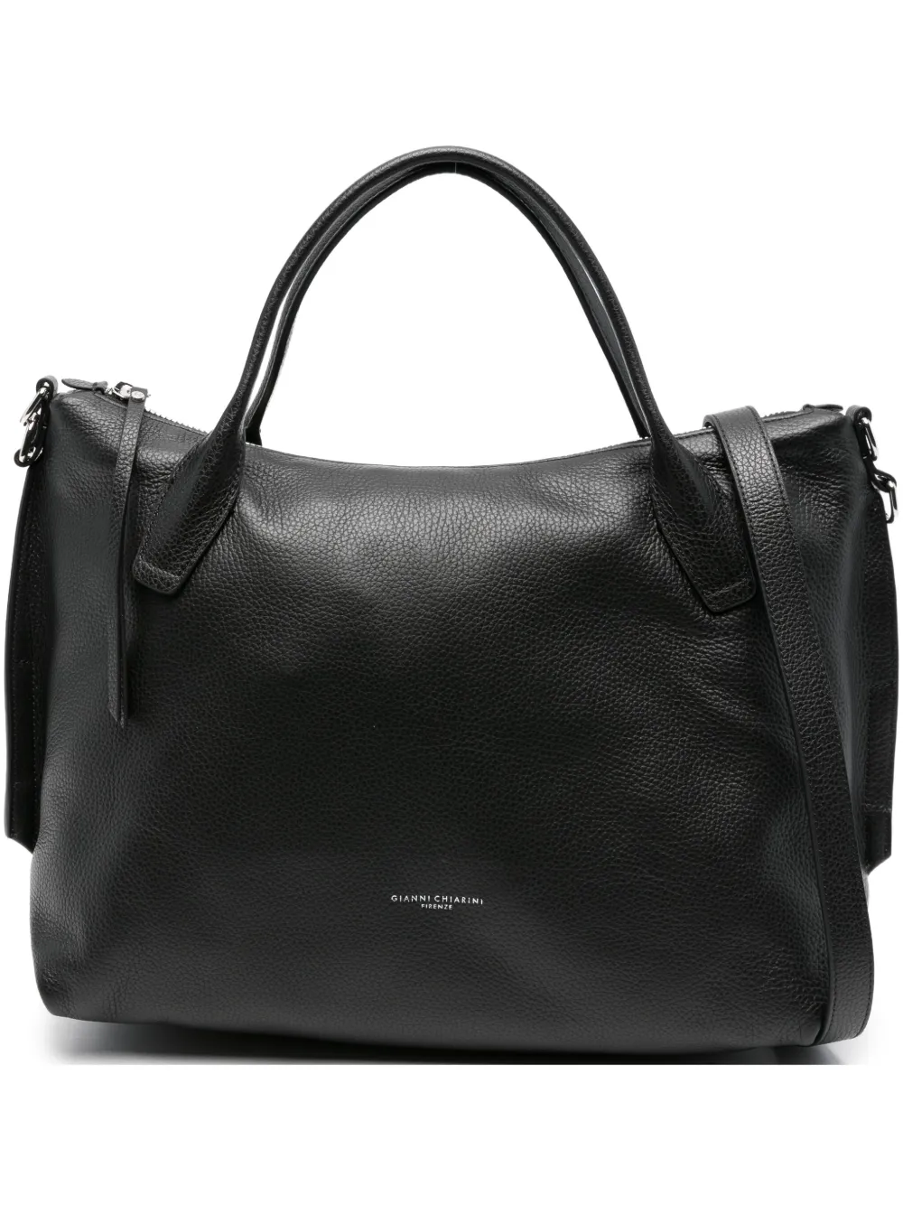 GIANNI CHIARINI Virginia shopper van bewerkt leer Zwart