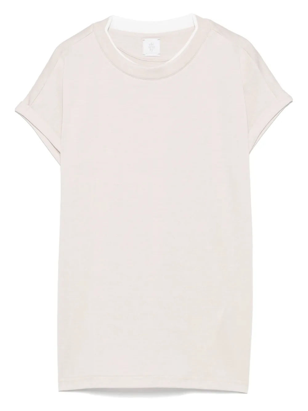 Eleventy Katoenen T-shirt met korte mouwen Beige