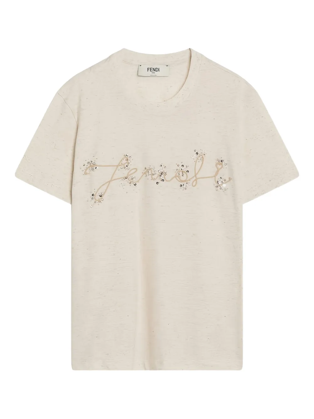 embellished crew-neck T-shirt