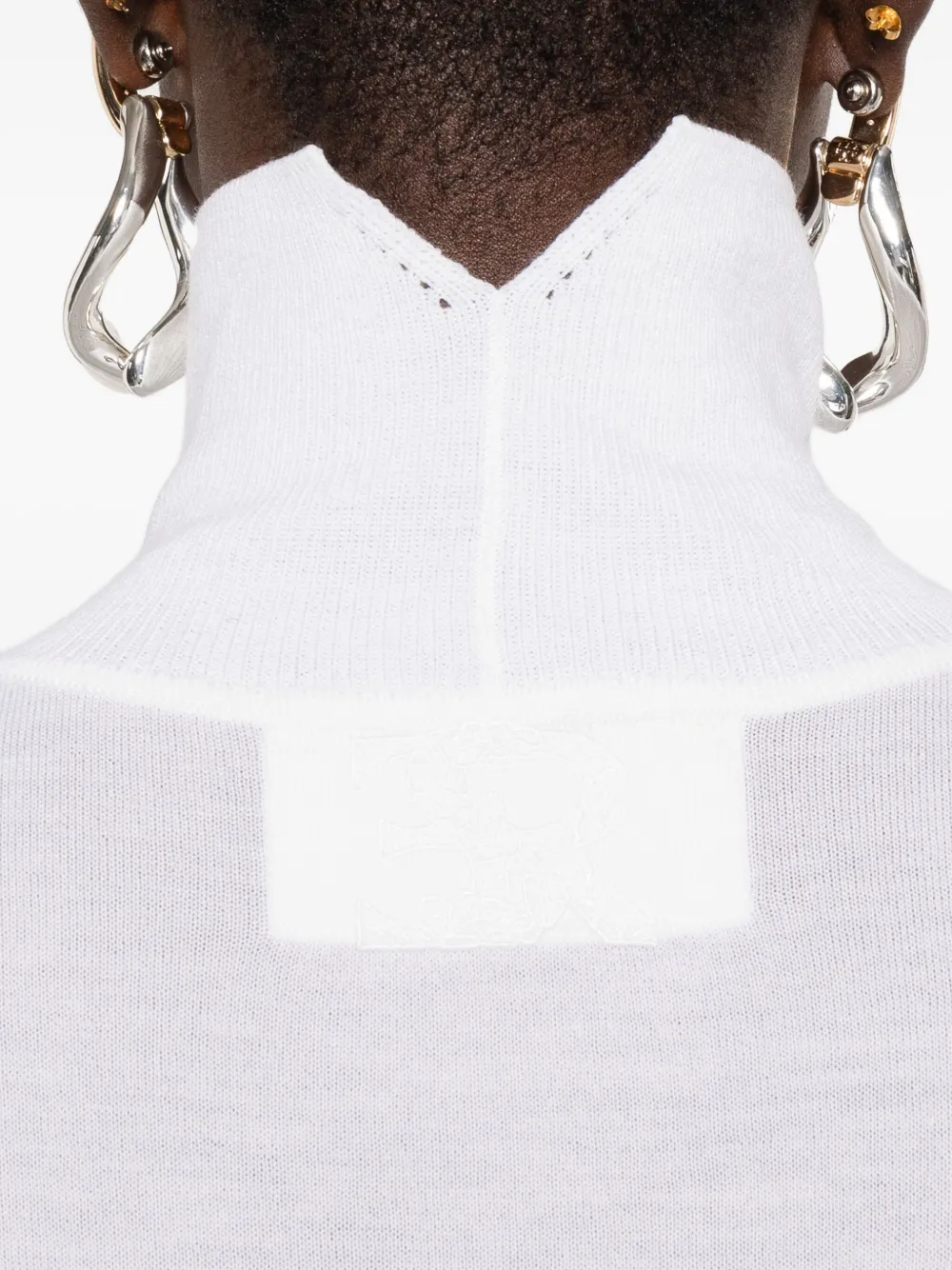Ermanno Scervino T-shirt verfraaid met kralen en diamantpatroon Beige