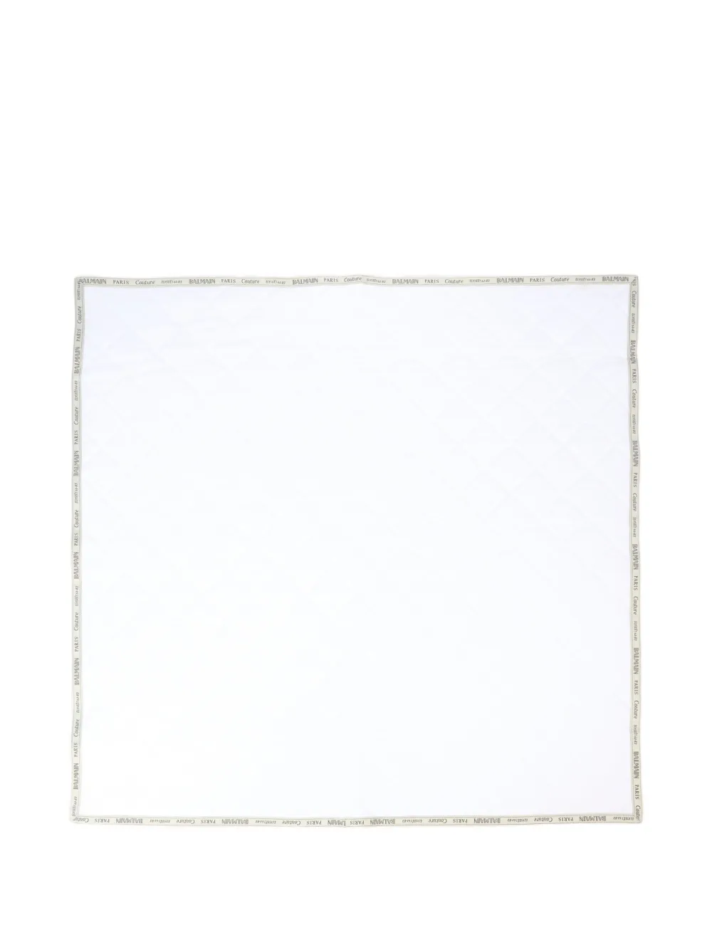 Balmain Kids logo-trimmed quilted blanket Wit