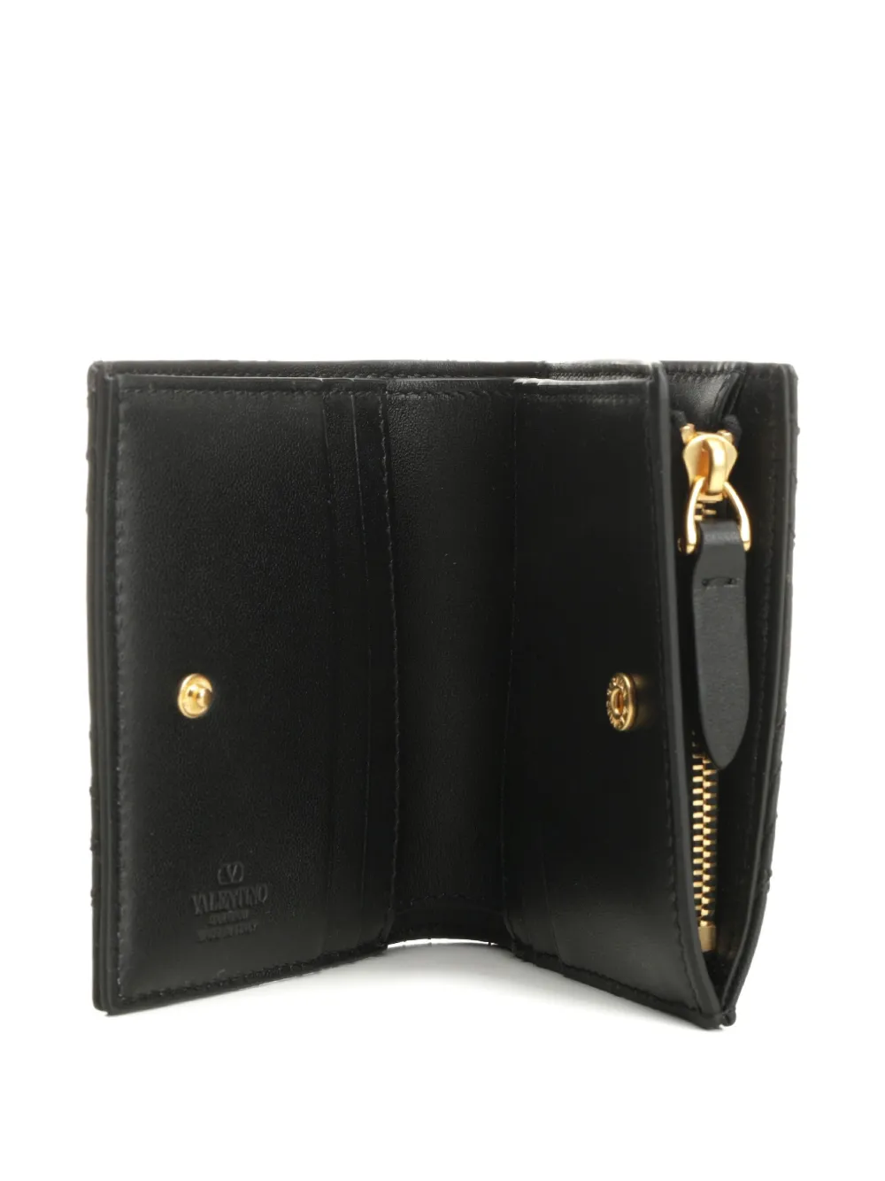 Valentino Garavani quilted VLogo wallet Zwart