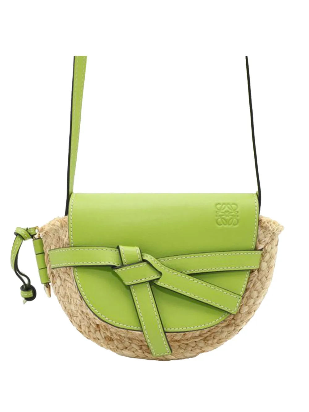 Loewe Pre-Owned 2018-2025 Mini Raffia Gate crossbody bag | Brown | Image 1