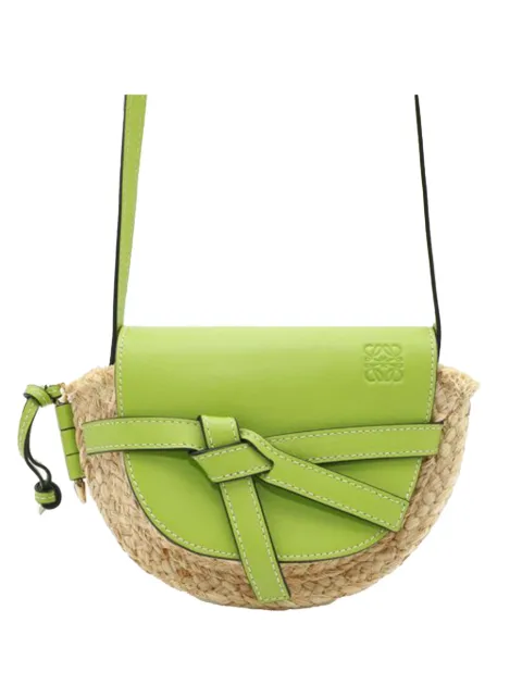 Loewe Pre-Owned 2018-2025 Mini Raffia Gate crossbody bag