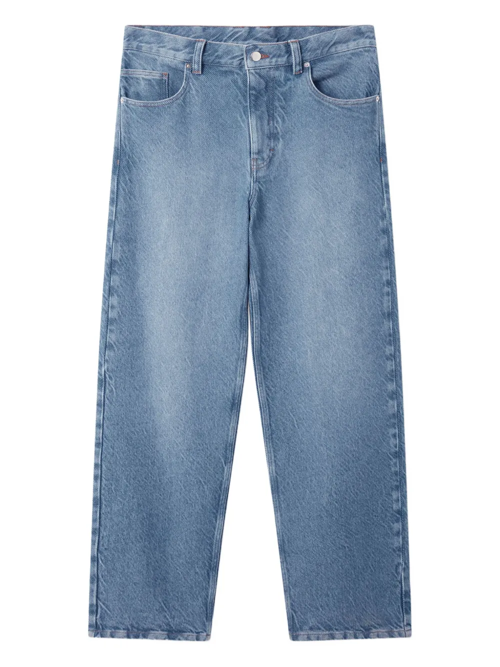 Axel Arigato The Twill embroidered-logo jeans Blauw