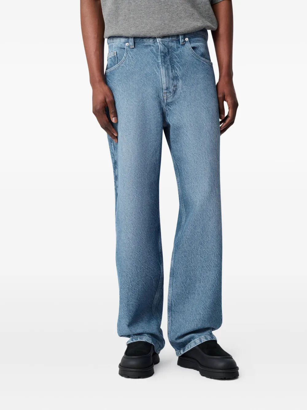 Axel Arigato The Twill jeans met geborduurd logo Blauw
