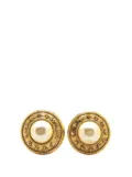 CHANEL Pre-Owned 1970-1980 Gold Plated Faux Pearl Clip on Earrings costume earrings - White