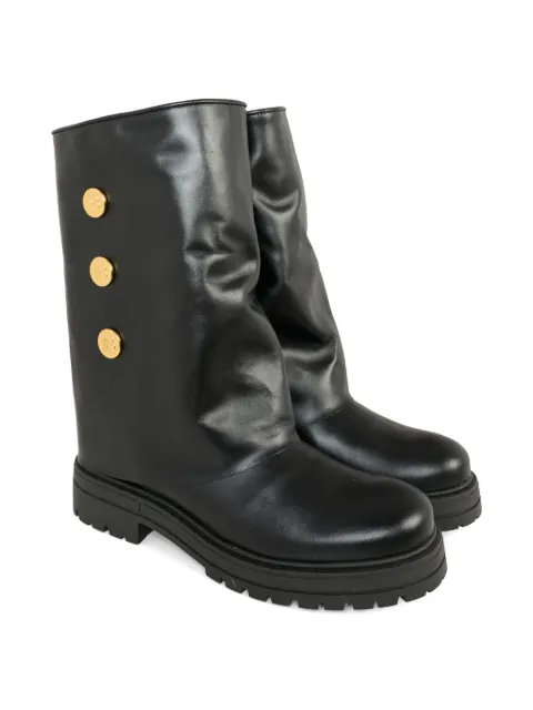 Balmain Kids button leather boots