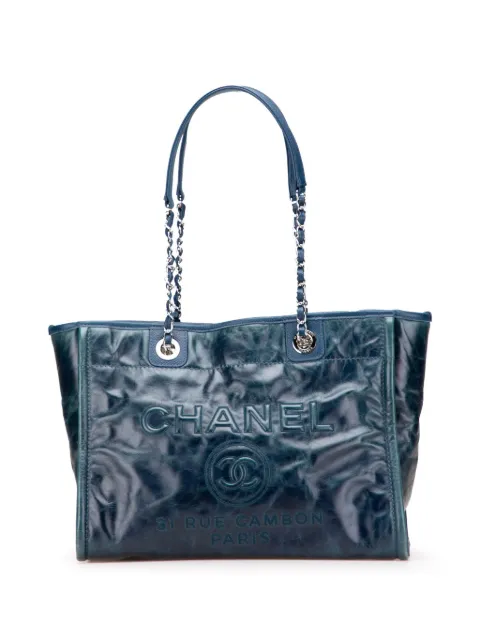 CHANEL Pre-Owned 2016-2017 Small Glazed Calfskin Deauville tote bag