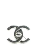 CHANEL Pre-Owned 1996 CC Silver Plated Turn Lock Brooch costume brooch