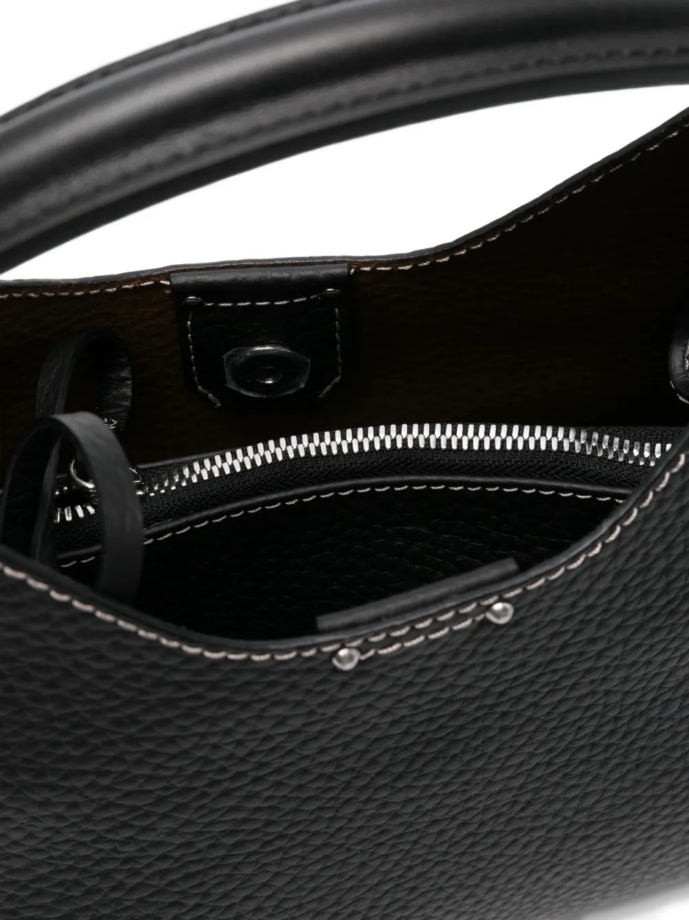 GIANNI CHIARINI Aurora maxi-shopper van bewerkt leer Zwart