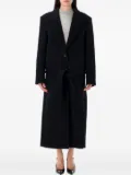 The Attico wool-blend belted coat - Black