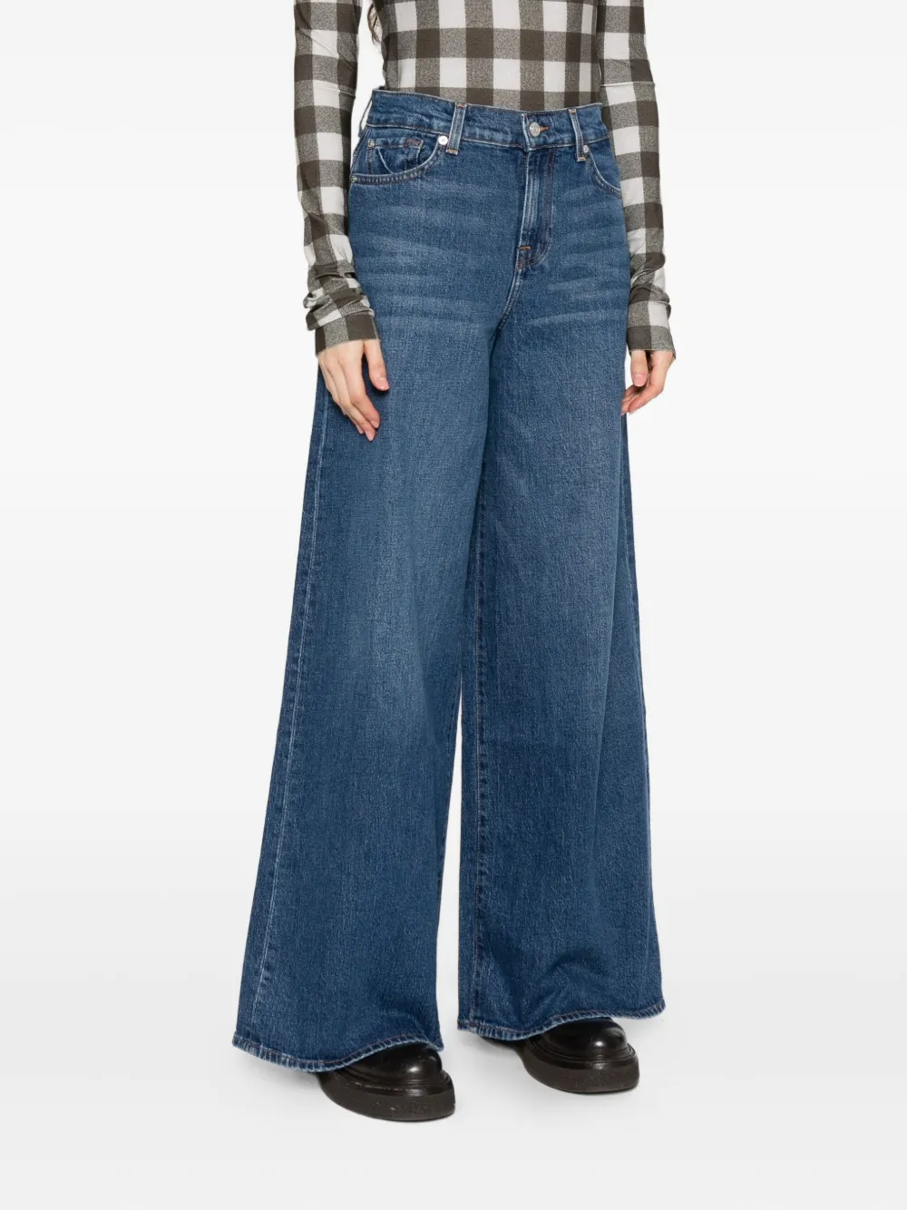 7 For All Mankind high-waisted jeans Blauw