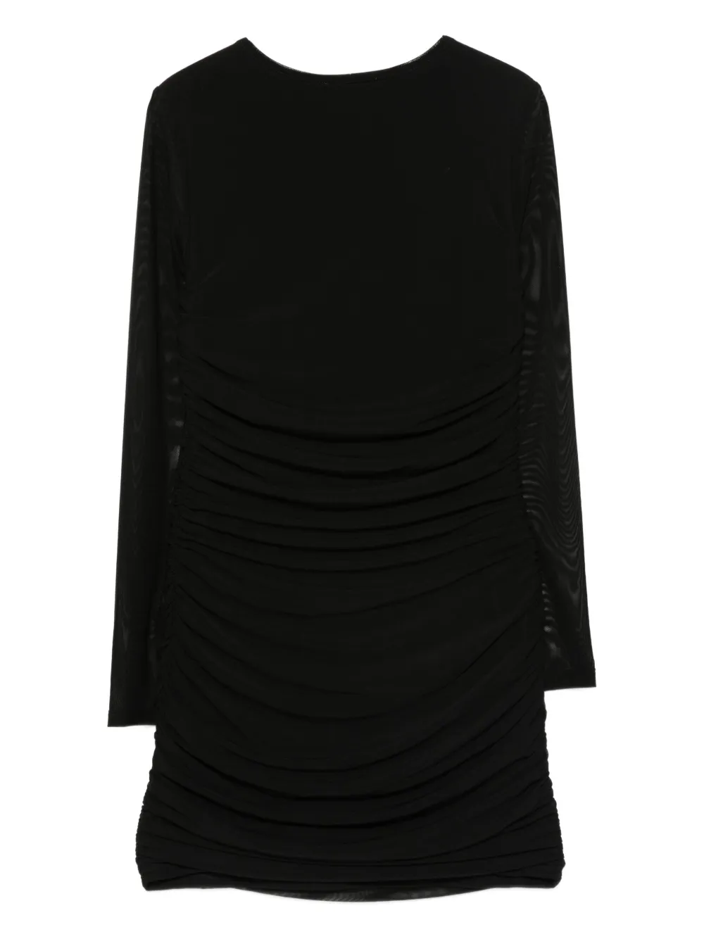 TWINSET Kids Gesmockte mini-jurk met mesh mouwen Zwart