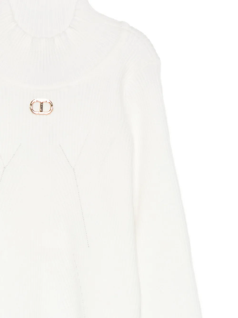 TWINSET Kids Sweater met hoge hals Wit