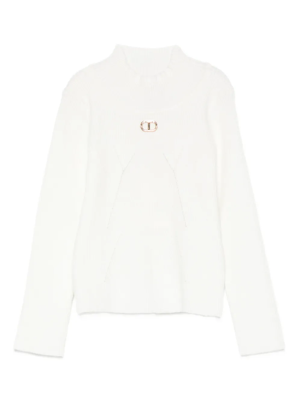 TWINSET Kids Sweater met hoge hals Wit