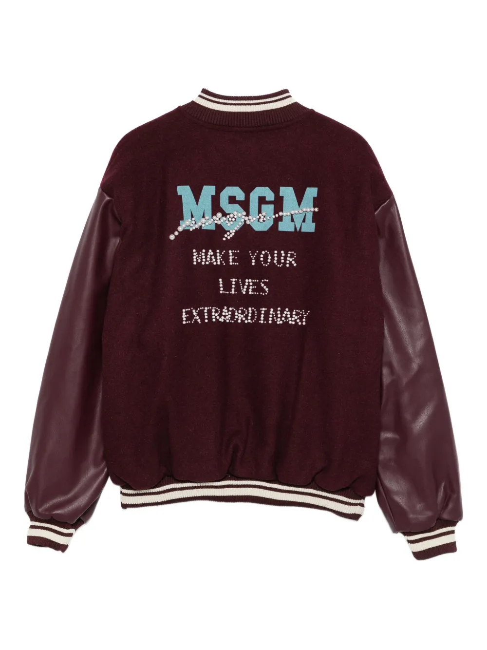 MSGM Kids Bomberjack van katoen Paars