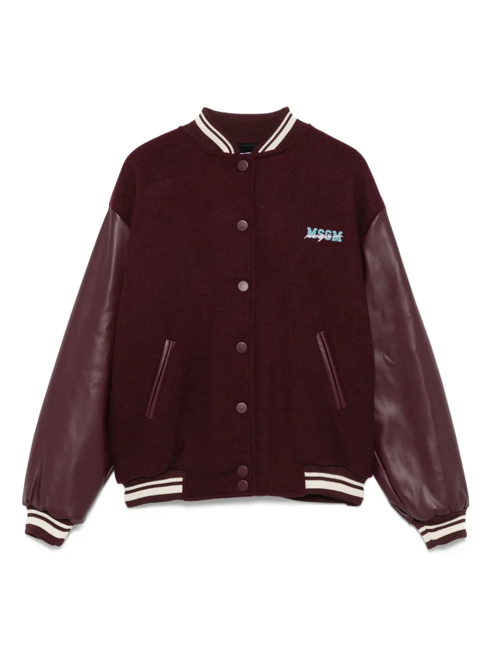 MSGM Kids Bomberjack van katoen Paars