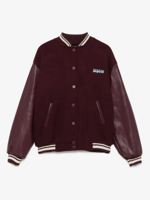 MSGM Kids cotton bomber jacket