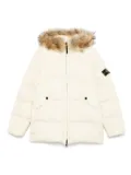Stone Island Junior fur-trimmed puffer coat - Neutrals