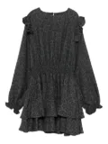 MSGM Kids ruffled leopard-print dress - Grey