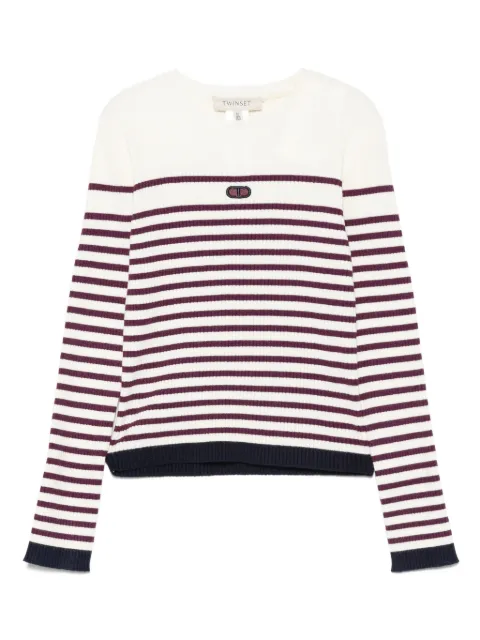 TWINSET Kids striped ribbed sweater 