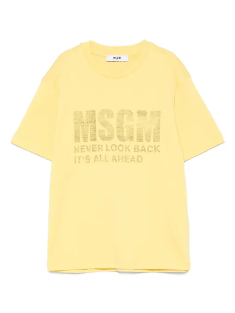 MSGM Kids print cotton T-shirt