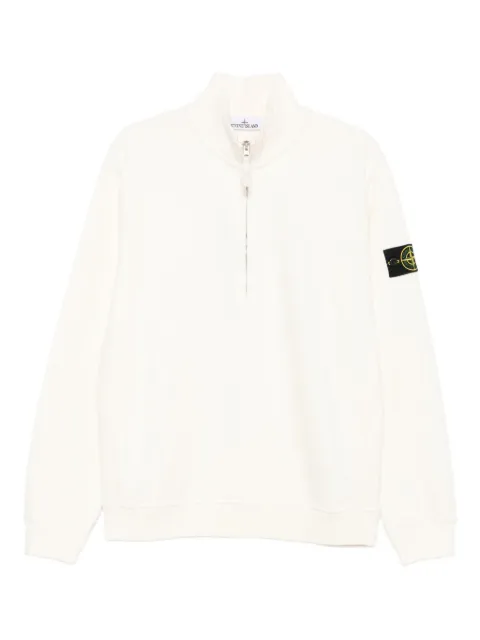 Stone Island half-zip logo-patch sweatshirt