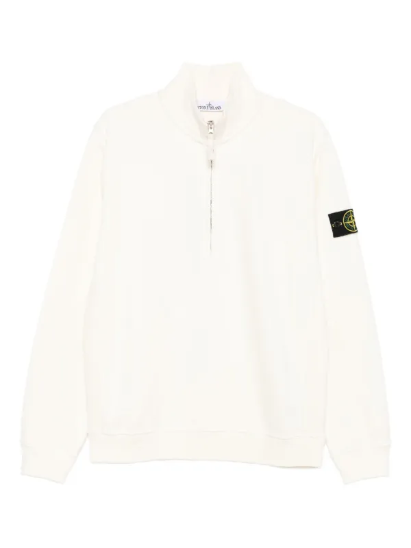 STONE  ハーフジップトレーナー ホワイト STONE ISLAND ハーフジップトレーナー ホワイト