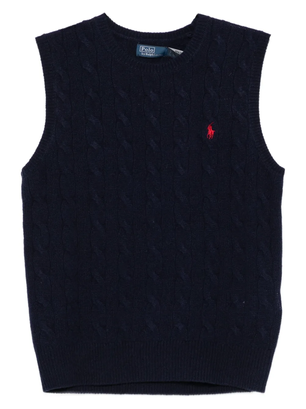 Polo Ralph Lauren cable-knit sleeveless vest | Blue | Image 1