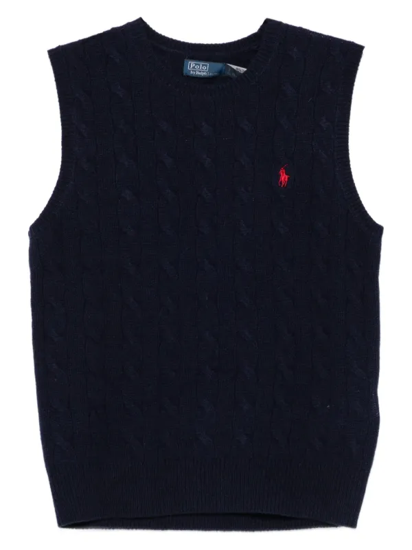 Polo Ralph Lauren ケーブルニットベスト | ブルー | FARFETCH JP