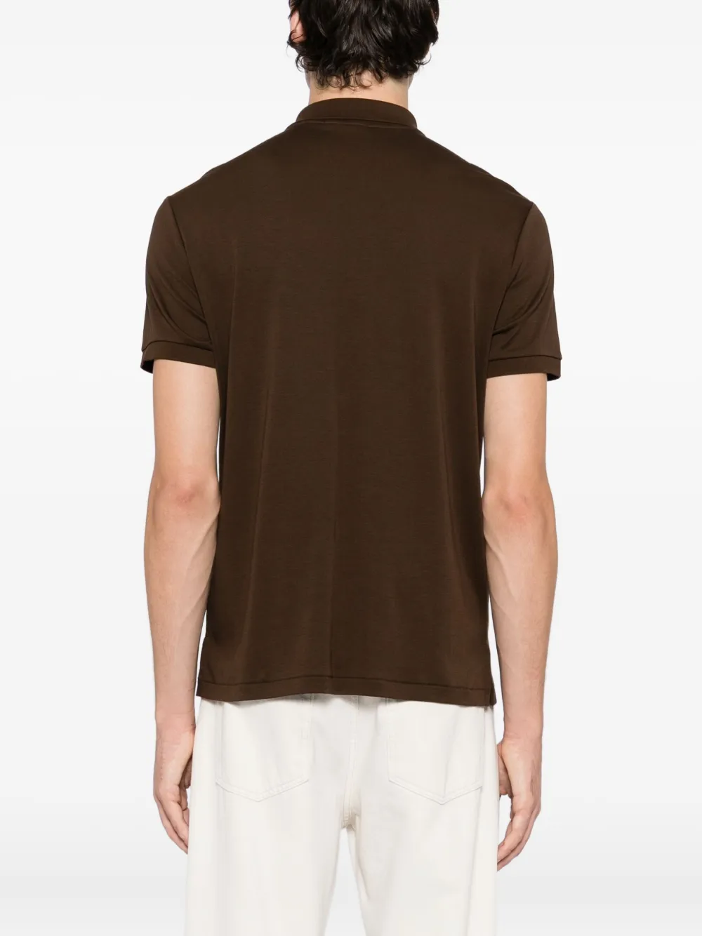 Polo Ralph Lauren Embroidered-logo Cotton Polo Shirt In Brown