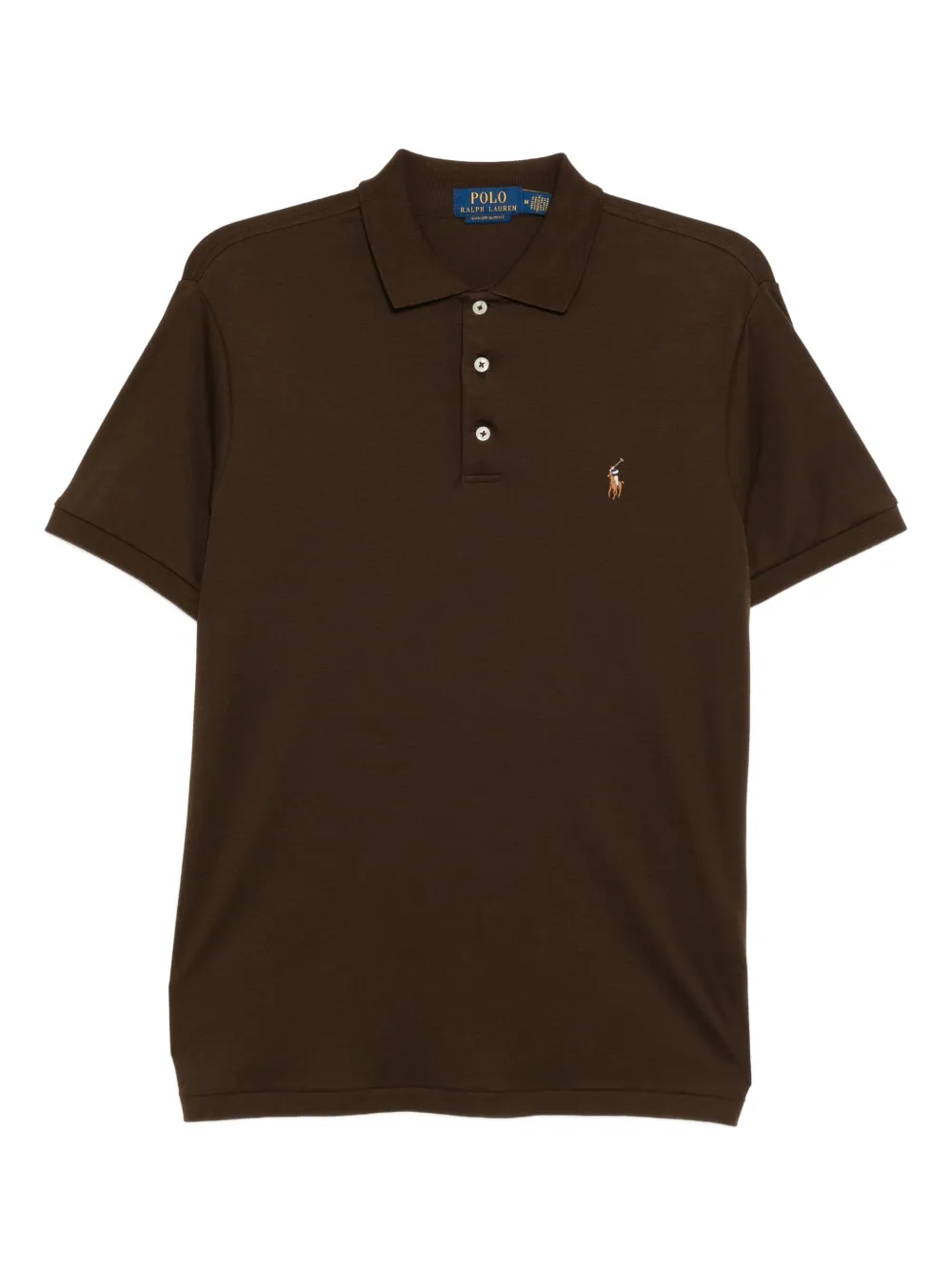 Polo Ralph Lauren embroidered-logo cotton polo shirt | Brown | Image 1