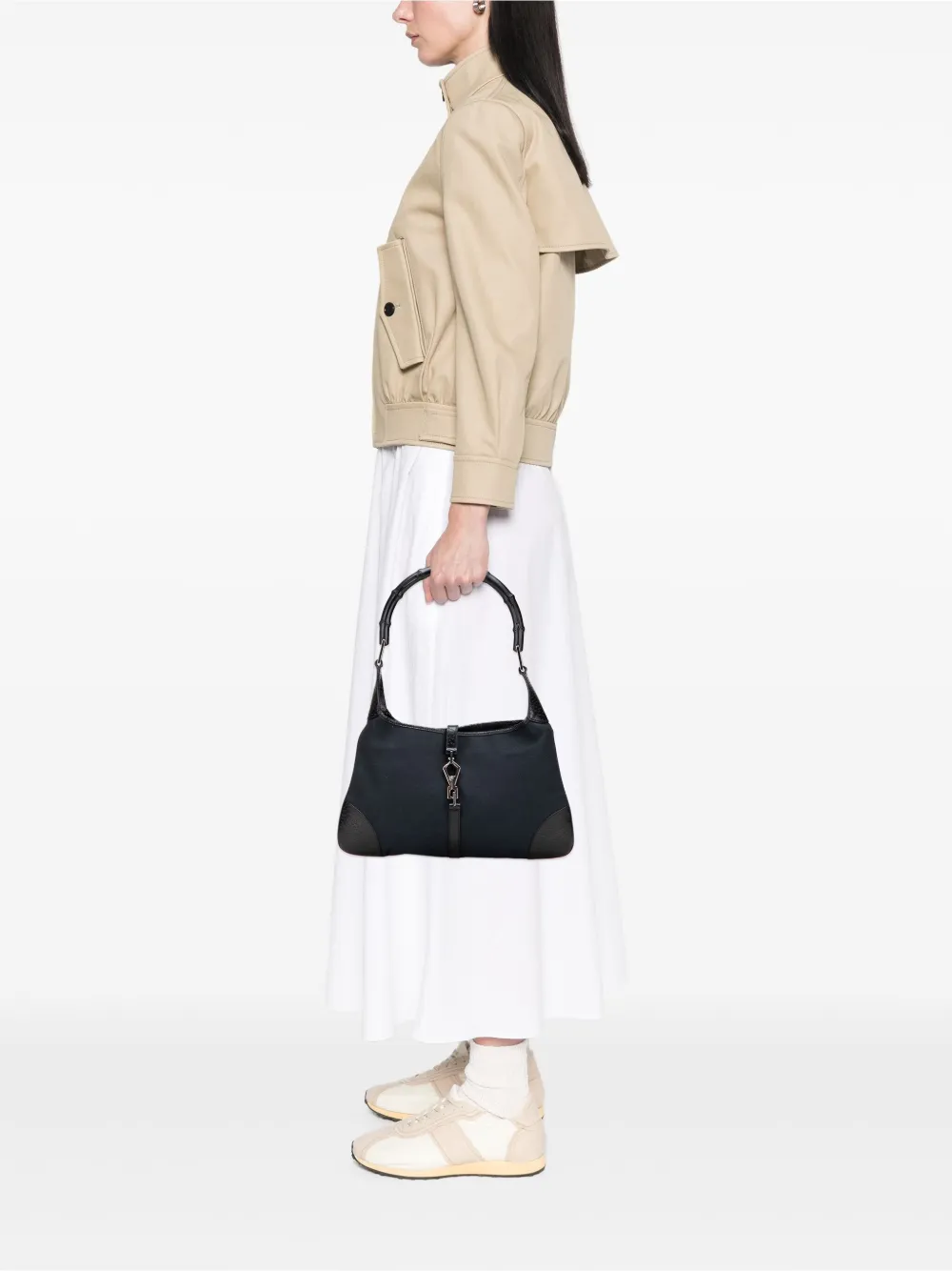 Gucci Pre-Owned 20th Century Canvas Bamboo Jackie hobo bag | Pre-Owned | Image 2