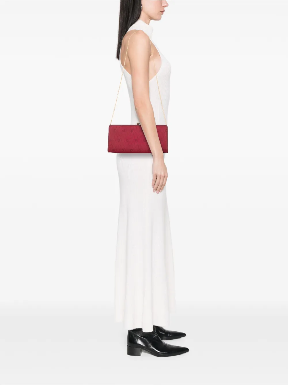 Christian Dior Pre-Owned 20th Century Honeycomb Canvas Clutch With Chain crossbody bag | Pre-Owned | Image 2