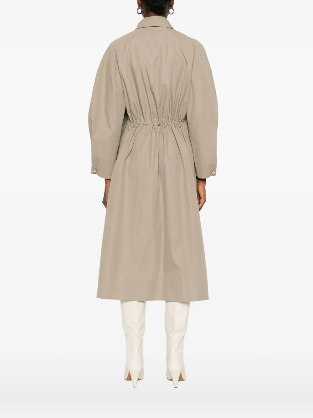 Fabiana Filippi Jas met knoopsluiting en raglan mouwen Beige